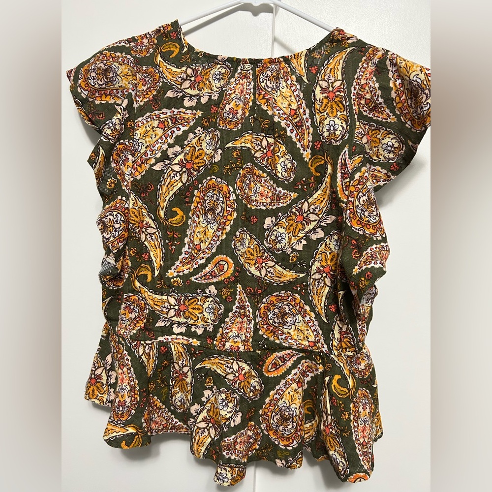 Sam Edelman Multicolor Paisley Ruffle Blouse - Picture 3 of 3